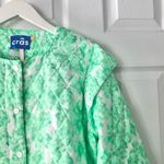 Cras Green White Quintacras Minty Quilted Bold Shoulder Jacket NWT 40 Green Wht Size undefined Photo 4
