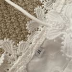 Elegant White Lace Midi Dress Adjustable Tie Straps Women’s Size Medium Like New Photo 5