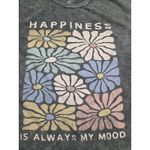 HAPPINESS is ALWAYS My Mood Graphic Dark Charcoal Mineral Wash Tshirt XL Gray Photo 2