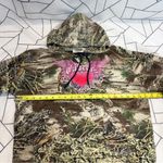 Cabela's Y2K Camo Hoodie Womens medium Green Advantage Max 1 Open Terrain Heart Photo 7