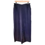 Quince NWT 100% Silk 100% Washable Silk Pajama Pants Indigo Blue Size Large Photo 4