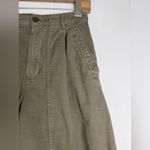 Everlane  Women Organic Cotton Linen Wide Leg Chino Pant Olive Green Sz 00 Photo 3