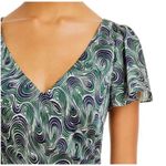 Cinq à Sept Cinq a Sept Kacydie Geometric Faux Wrap Midi Dress Dark Emerald Multi Womens 6 Photo 4