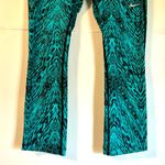 Nike  Epic Tight Fit Cropped Running Leggings Teal/Black Print Size S Photo 3