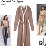 CAbi Size M Genteel Long Duster Cardigan Sweater Brown Button Front Belted Photo 3