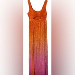 Dress the Population ‎ Meredith Metallic Ombré Cutout Plissé Gown Photo 4