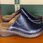 Josef Seibel Womens Carole Black Leather Mule Size 6 EU 37 Photo 1