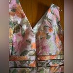 Adrianna Papell Jacquard Floral Print V Neck Sleeveless A Line Dress, 20W, NWT Photo 8