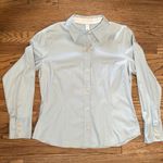 Old Navy Women's Vintage  Baby Blue Soft Long Sleeve Button Down Shirt size XL Photo 5