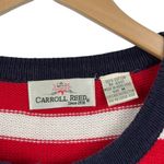 Carroll Reed Women's M Nautical Knit Cardigan Button Up Cotton Colorful 90's Black Size M Photo 3