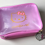 Hello Kitty Creme x  Pink  Collaboration Zipper Top Cosmetic Makeup Bag NWT Photo 0