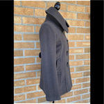 Rudsak wool leather trim coat sz medium Gray Photo 2
