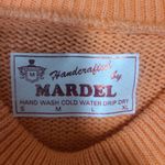Vintage‎ Mardel 80s Orange Rhinestone Butterfly Handcrafted Crew Neck Sweater Size L Photo 3