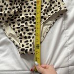 Aerie NWT  Womens Size Small Long Beige Polka Dot Cheetah Bow Summer Beach Photo 2