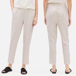 Eileen Fisher  Tencel Viscose Morse Code Slouchy Ankle Pant Size Medium Bone Photo 5