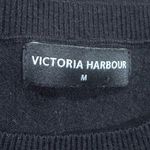 Victoria Harbour Black Sequin Skull Sweater Women’s Medium Photo 1