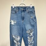 American Eagle  Blue Distressed Curvy Mom Jeans 2 Photo 1