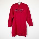 Kenzo Paris Peony Floral Logo Applique Oversize Hooded Pullover Sweatshirt Dress Photo 0