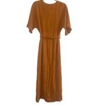 Honey Belle ✨ Floral Wrap Front Maxi Sz Large Orange Dress✨ Photo 7