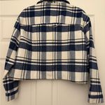 ZARA  Women’s Blue & White Shirt Jacket Size M Gently Worn Photo 2