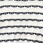 Joie  Alpine Pattern Striped Cable Knit Pullover Sweater Cream Black Size Medium Photo 4