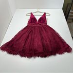 Coya Collection Burgundy Fairy Grunge Mini Dress Womens Size Small NEW *FLAW Photo 10
