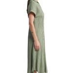 Mila Mae Midi Button Down Shirt Dress in Green Size M Photo 3