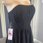 Women’s Black Strapless Short Chiffon Homecoming Party Dress Size M (8) NEW Photo 2