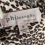 Philosophy | Animal Print Button Down Blouse Sz S Photo 5