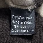 Pure Amici 100% Cashmere Brown and Tan Stripe Crewneck Cozy Cabin Holiday XS Photo 7