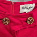 Vintage Elizabeth McKay Designer Fuchsia Heavy Italian Ponte Midi Dress Size 8 Pink Photo 1