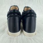 Giuseppe Zanotti Women’s Black Satin Frayed Edge Wedge Sneakers Shoes EU38 US7 Photo 4