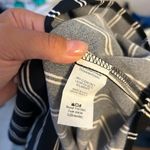 Malibu Days Striped Tie Waist Top Black Size L Photo 2