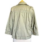 Joan Rivers  Olive Green Button Front Utility Jacket Sz L Military Cottagecore Photo 4