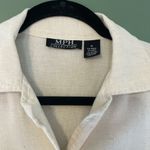 MPH Collection2 pc set. Cream Short Sleeve Shirt with Animal Print.Embroidered! Tan Size M Photo 1