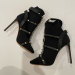 Valentino Garavani Black leather Rockstud Sock Ankle booties EU 39.5 Photo 2