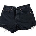 Levi's 501 Original Fit High Rise Button Fly Denim Shorts in Lunar Black Size 26 Photo 5