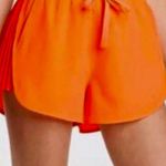 JoyLab Neon Orange High Rise Pleated  Athletic  Shorts Photo 1