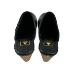 ALDO Vitg Y2KAldo Clog Womens 8 Black Leather Wedge Boho Hippie Penny Lane Festival Photo 5