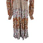 Umgee Floral Tiered Long Sleeve Maxi Dress Womens S Brown Farmhouse Cottagecore Photo 3