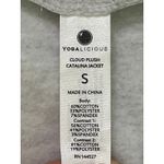 Yogalicious  Cloud Plush Catalina Jacket Light Gray Zip Hoodie Size S Cozy Photo 1