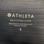 Athleta Salutation Stash Pocket II Capri Leggings Navy Blue Pockets Small Active Photo 6