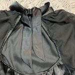 Abercrombie & Fitch NWT  black satin and chiffon high neck bodysuit sz S Photo 7