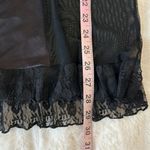 Victoria's Secret Black satin sheer mesh ruffle sexy goth vamp maid nighty slip mini dress M Photo 11