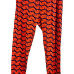 LuLaRoe  Women's Orange & Blue Tall & Curvy Duck TIghts Photo 0