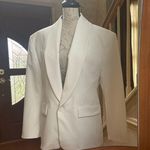 ZARA Into The Night Blazer Ecru Kate Moss Limited Edition Shoulder Pad RARE Sz L Photo 8