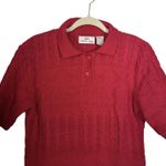 Vtg Carroll Reed Women’s Sz S Red Short Sleeve Cable Knit Short Sleeve Sweater Photo 1