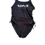 Hurley  Black White Logo Swimsuit One Piece Bathing Suit Size Large Photo 4