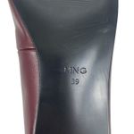 Mango MNG Bow Leather Ballet Flats Burgundy Size 39/US 8.5 Photo 9