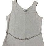 Vintage 90’s Scoop Neck Slip Midi Belted Chain Silver Dress Size 8 by K Studio Gray Size L Photo 3